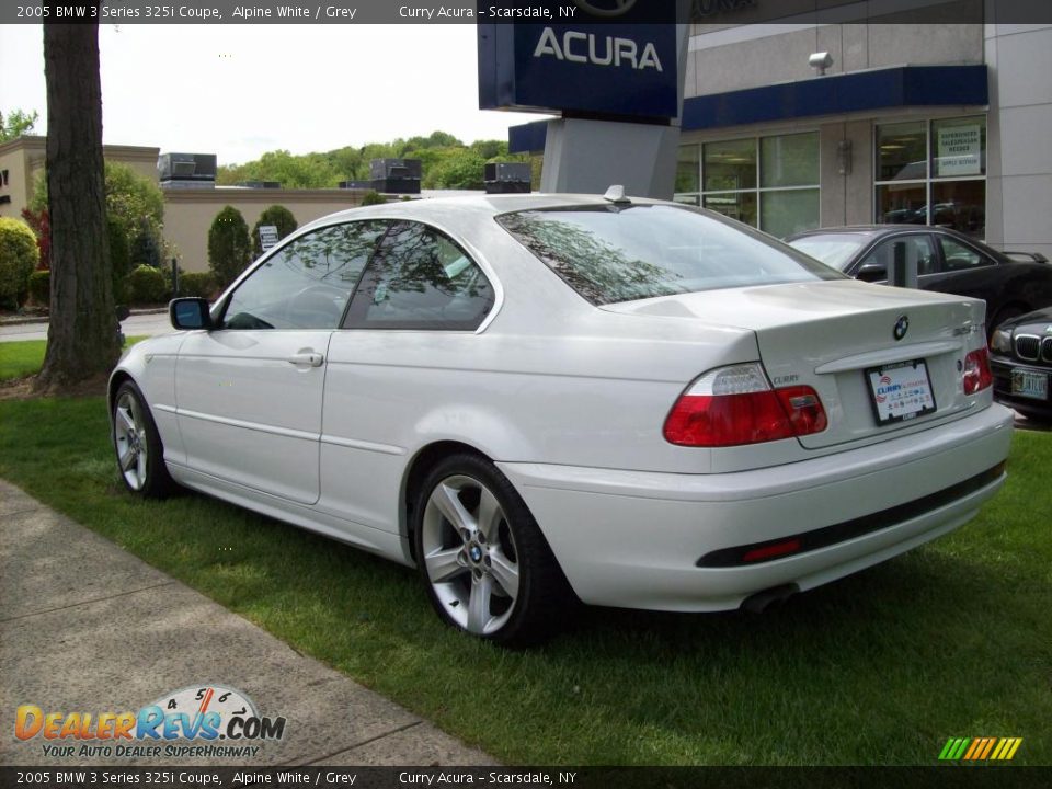 2005 BMW 3 Series 325i Coupe Alpine White / Grey Photo #7