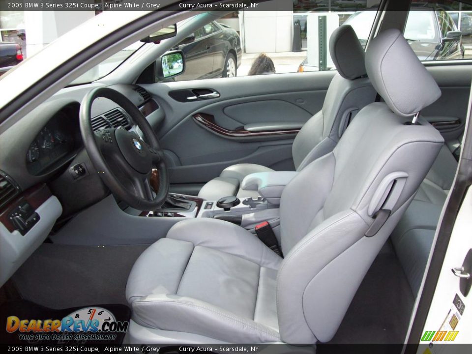 2005 BMW 3 Series 325i Coupe Alpine White / Grey Photo #8
