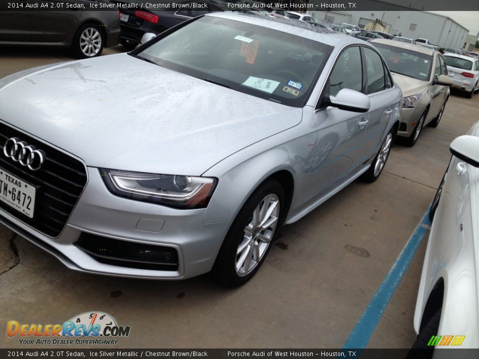 2014 Audi A4 2.0T Sedan Ice Silver Metallic / Chestnut Brown/Black Photo #1