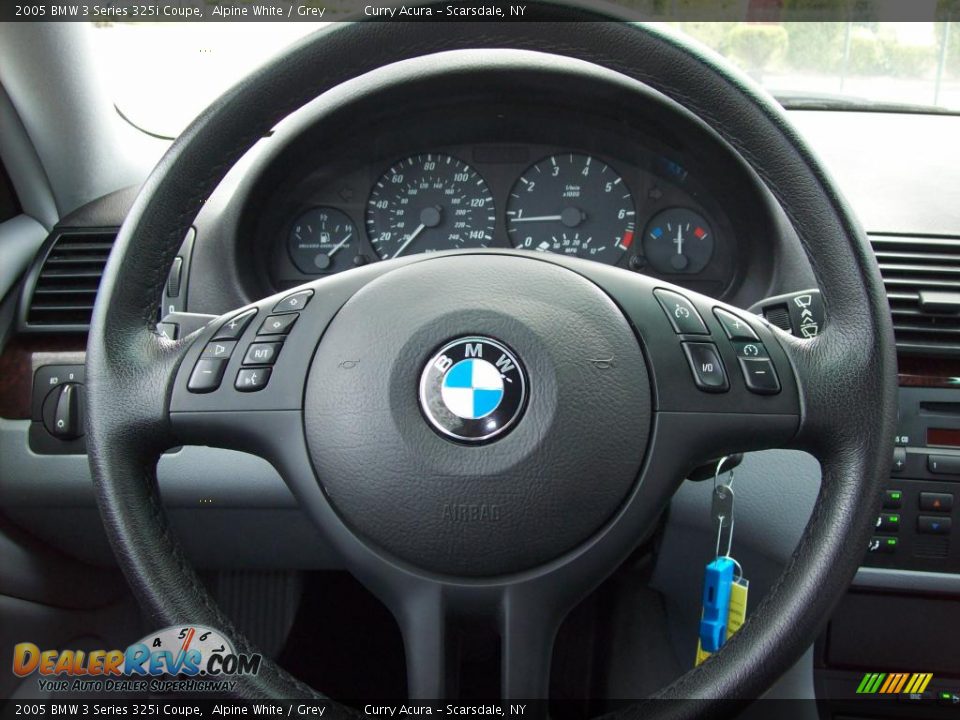 2005 BMW 3 Series 325i Coupe Alpine White / Grey Photo #15