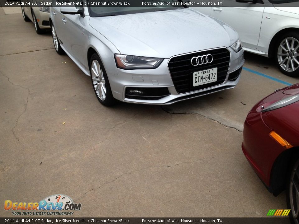 2014 Audi A4 2.0T Sedan Ice Silver Metallic / Chestnut Brown/Black Photo #5