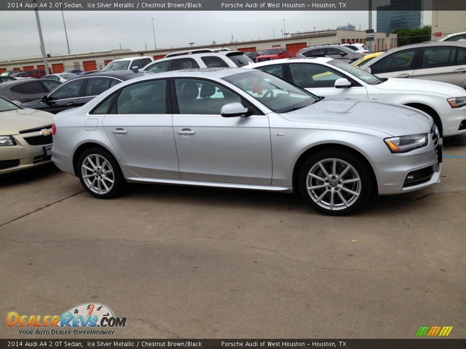 2014 Audi A4 2.0T Sedan Ice Silver Metallic / Chestnut Brown/Black Photo #6
