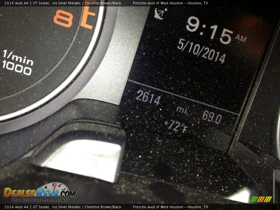 2014 Audi A4 2.0T Sedan Ice Silver Metallic / Chestnut Brown/Black Photo #8