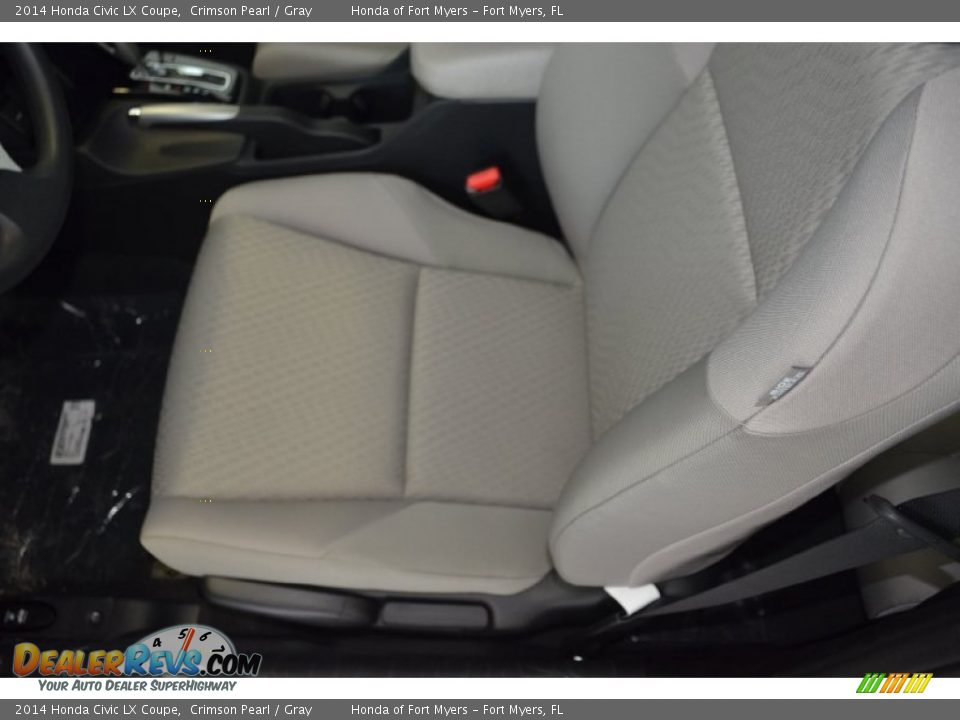 2014 Honda Civic LX Coupe Crimson Pearl / Gray Photo #10