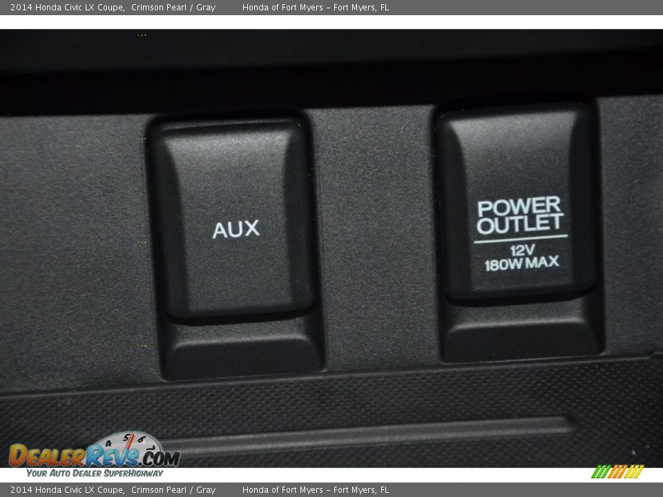 2014 Honda Civic LX Coupe Crimson Pearl / Gray Photo #12