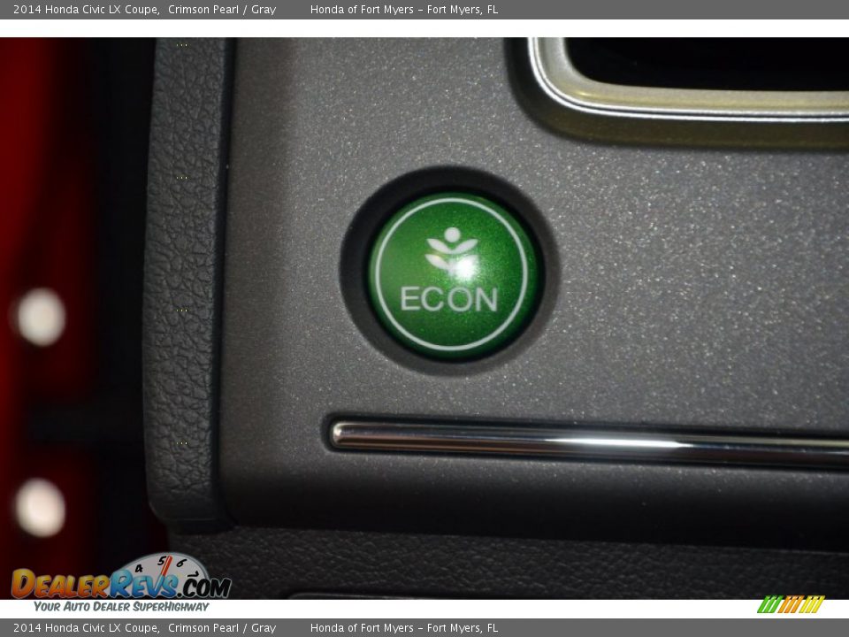 2014 Honda Civic LX Coupe Crimson Pearl / Gray Photo #15