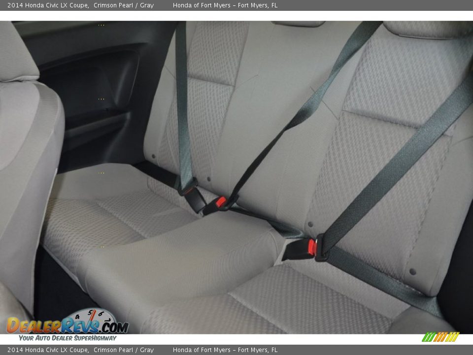 2014 Honda Civic LX Coupe Crimson Pearl / Gray Photo #16