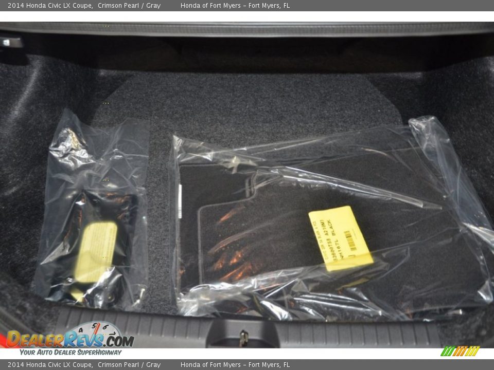 2014 Honda Civic LX Coupe Crimson Pearl / Gray Photo #17