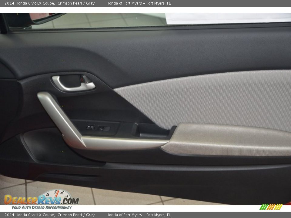 2014 Honda Civic LX Coupe Crimson Pearl / Gray Photo #18