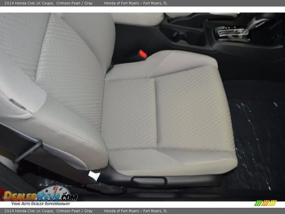 2014 Honda Civic LX Coupe Crimson Pearl / Gray Photo #19