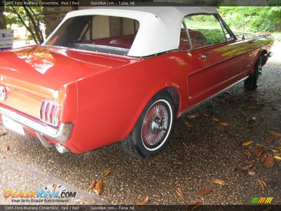 1965 Ford Mustang Convertible Red / Red Photo #6
