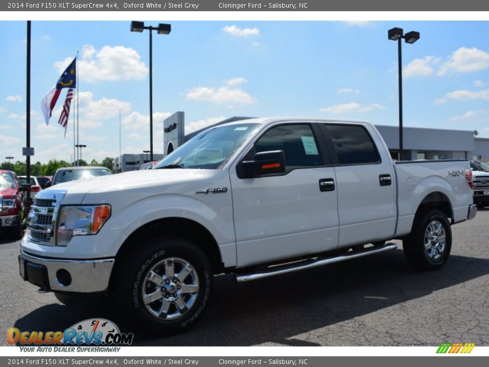 2014 Ford F150 XLT SuperCrew 4x4 Oxford White / Steel Grey Photo #3
