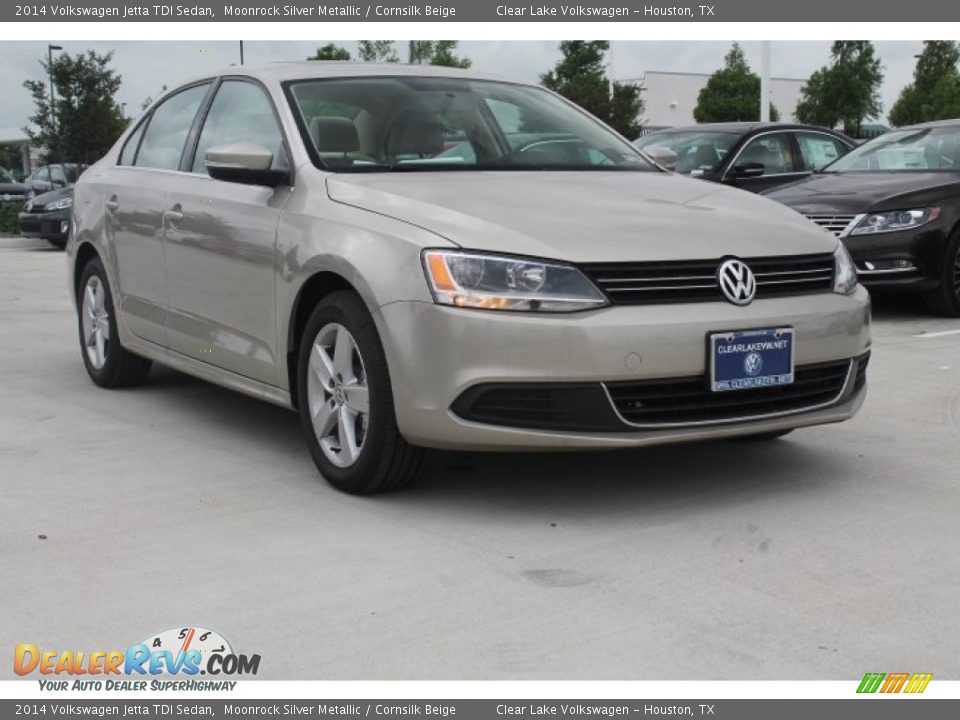 2014 Volkswagen Jetta TDI Sedan Moonrock Silver Metallic / Cornsilk Beige Photo #1