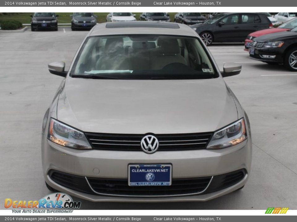 2014 Volkswagen Jetta TDI Sedan Moonrock Silver Metallic / Cornsilk Beige Photo #2