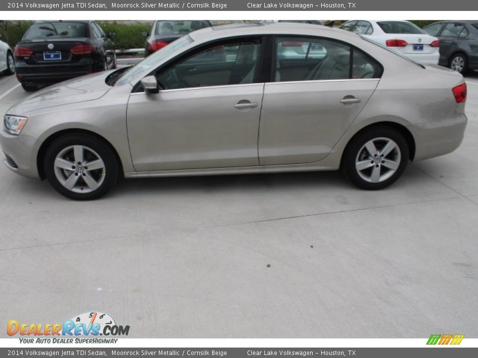 2014 Volkswagen Jetta TDI Sedan Moonrock Silver Metallic / Cornsilk Beige Photo #4