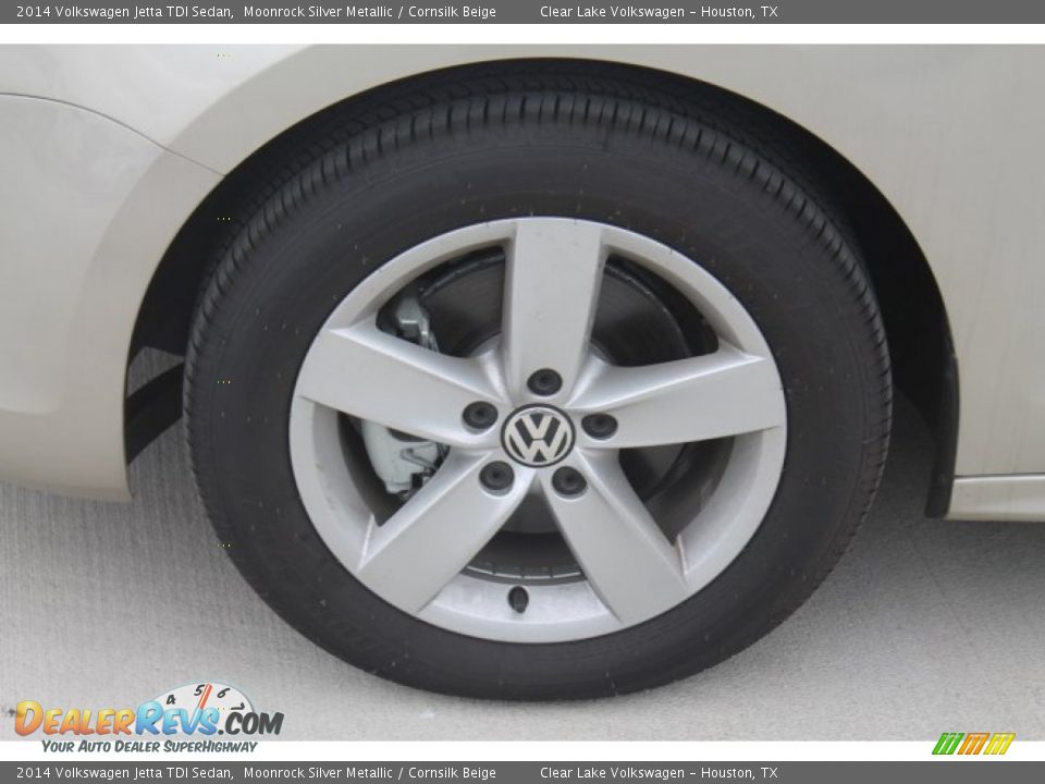 2014 Volkswagen Jetta TDI Sedan Moonrock Silver Metallic / Cornsilk Beige Photo #5
