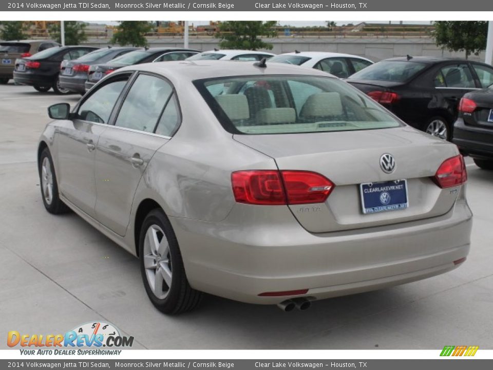 2014 Volkswagen Jetta TDI Sedan Moonrock Silver Metallic / Cornsilk Beige Photo #6