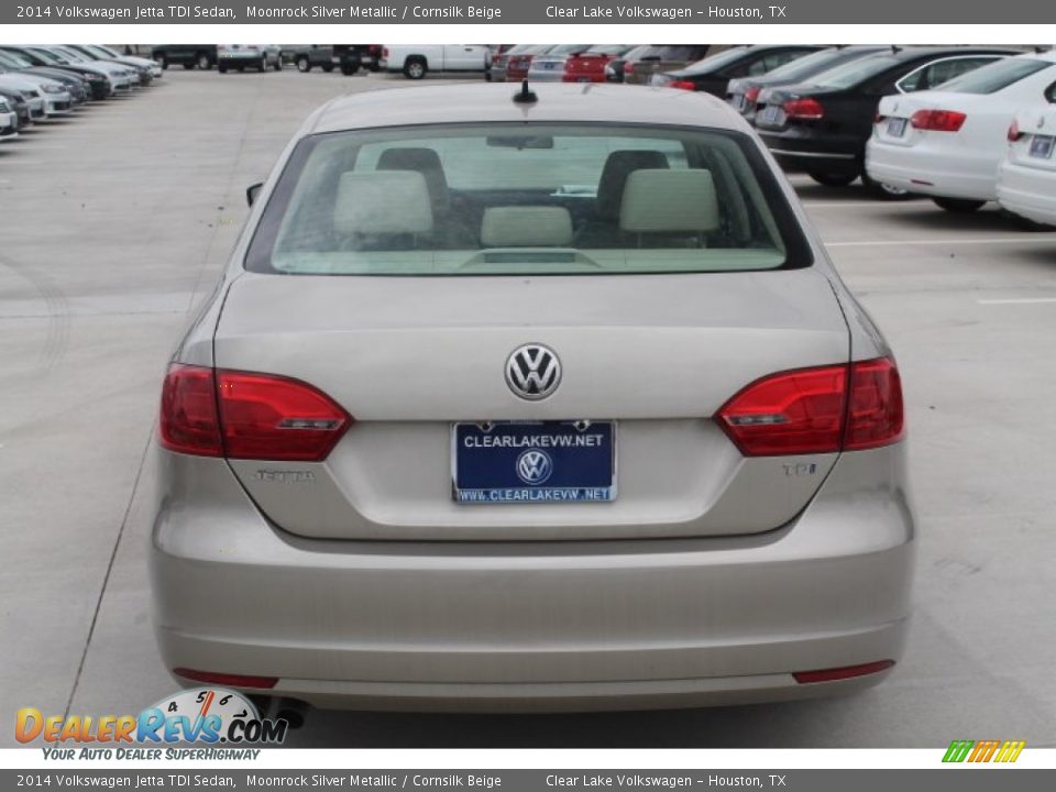 2014 Volkswagen Jetta TDI Sedan Moonrock Silver Metallic / Cornsilk Beige Photo #7