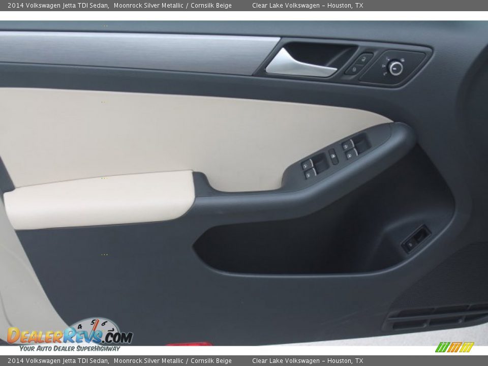 2014 Volkswagen Jetta TDI Sedan Moonrock Silver Metallic / Cornsilk Beige Photo #8