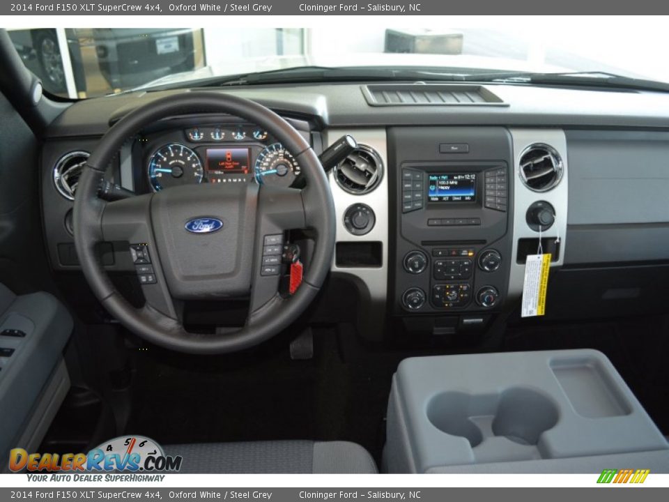 2014 Ford F150 XLT SuperCrew 4x4 Oxford White / Steel Grey Photo #12