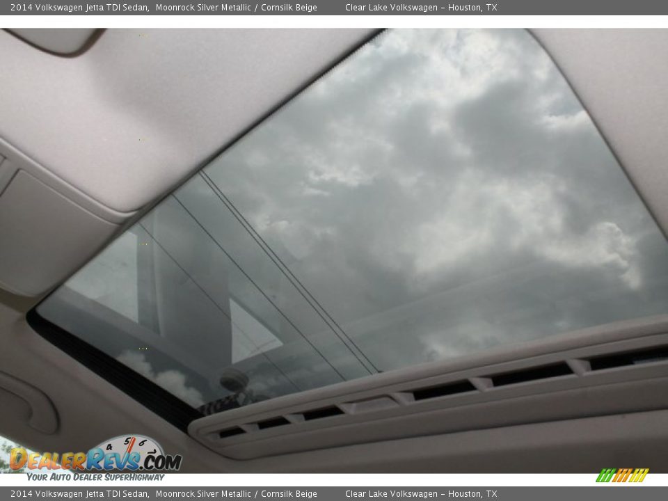 2014 Volkswagen Jetta TDI Sedan Moonrock Silver Metallic / Cornsilk Beige Photo #11