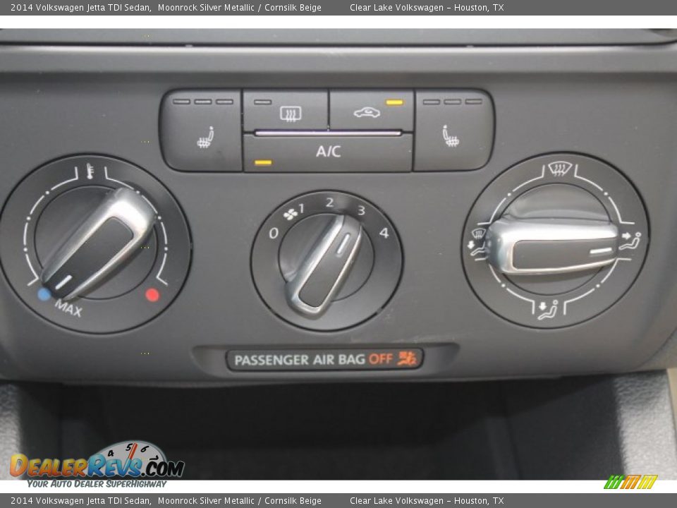 2014 Volkswagen Jetta TDI Sedan Moonrock Silver Metallic / Cornsilk Beige Photo #15