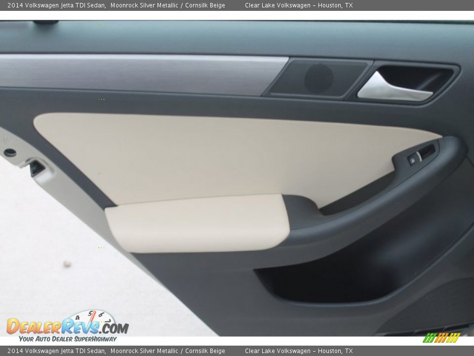 2014 Volkswagen Jetta TDI Sedan Moonrock Silver Metallic / Cornsilk Beige Photo #21