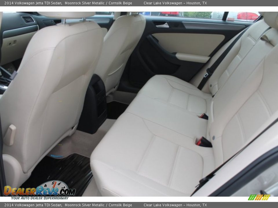 2014 Volkswagen Jetta TDI Sedan Moonrock Silver Metallic / Cornsilk Beige Photo #22