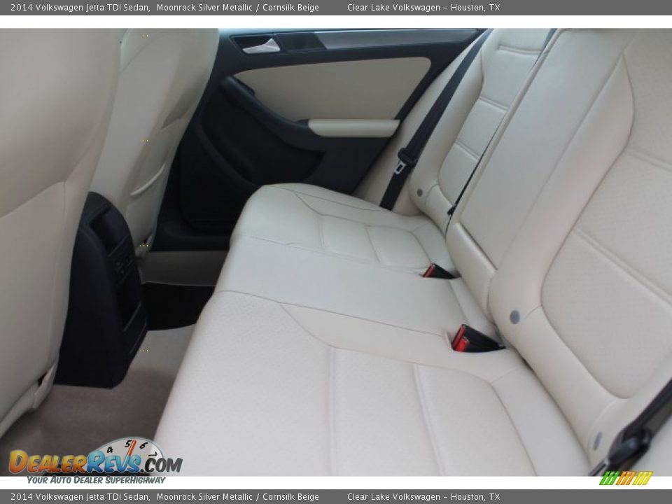 2014 Volkswagen Jetta TDI Sedan Moonrock Silver Metallic / Cornsilk Beige Photo #23