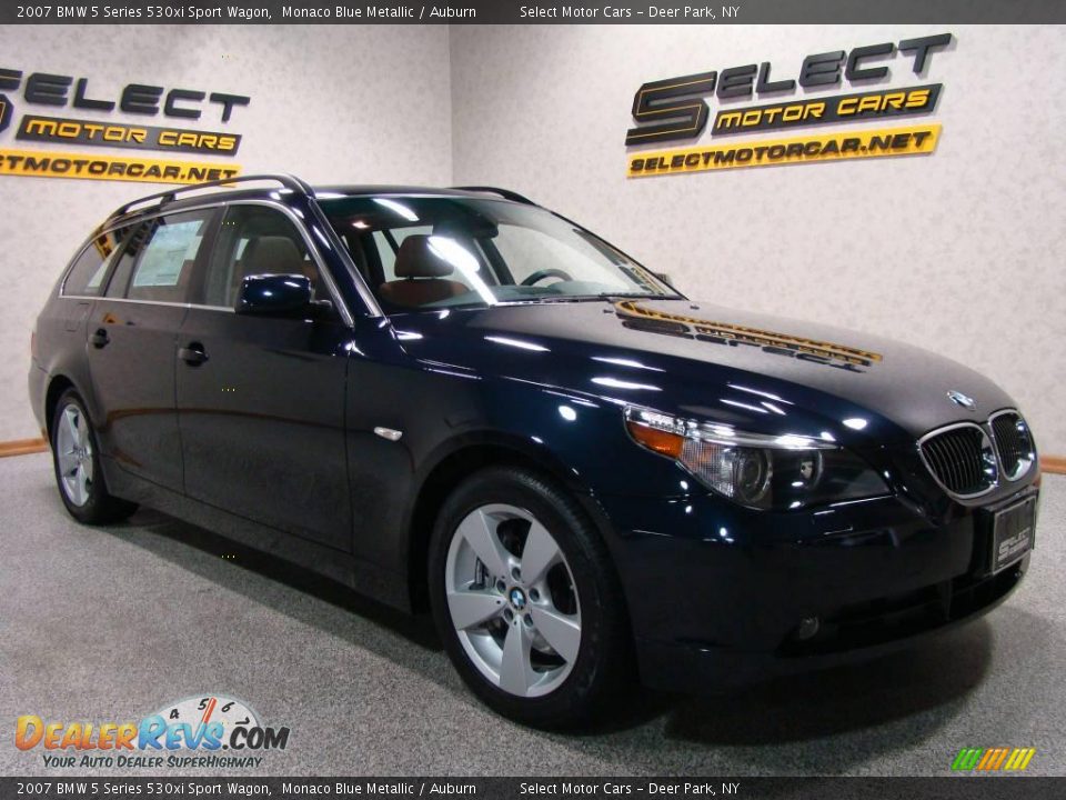 2007 BMW 5 Series 530xi Sport Wagon Monaco Blue Metallic / Auburn Photo #3