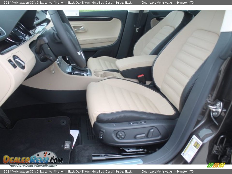Desert Beige/Black Interior - 2014 Volkswagen CC V6 Executive 4Motion Photo #10