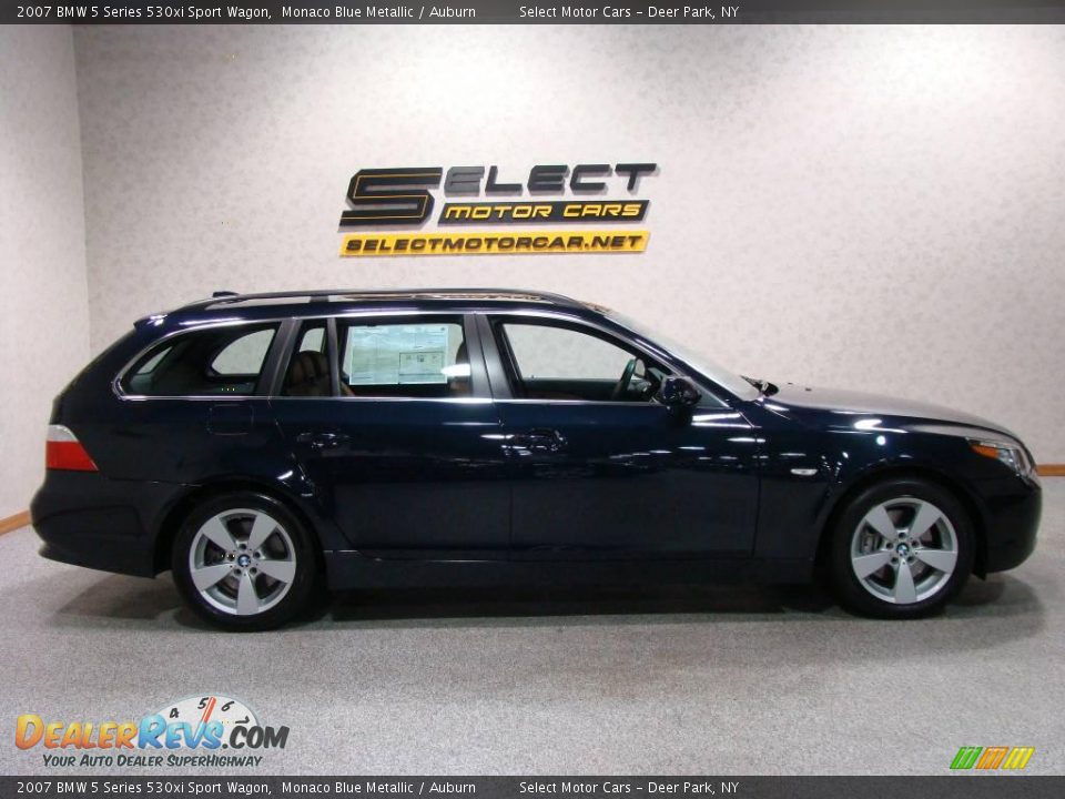 2007 BMW 5 Series 530xi Sport Wagon Monaco Blue Metallic / Auburn Photo #4