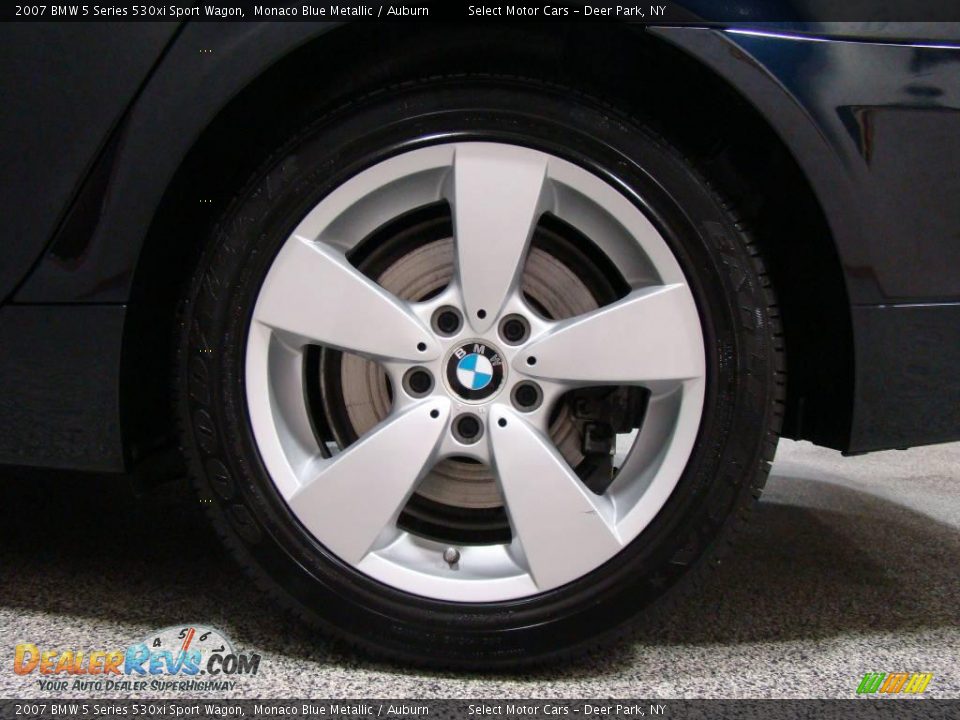 2007 BMW 5 Series 530xi Sport Wagon Monaco Blue Metallic / Auburn Photo #7