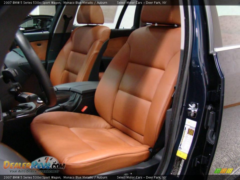 2007 BMW 5 Series 530xi Sport Wagon Monaco Blue Metallic / Auburn Photo #8
