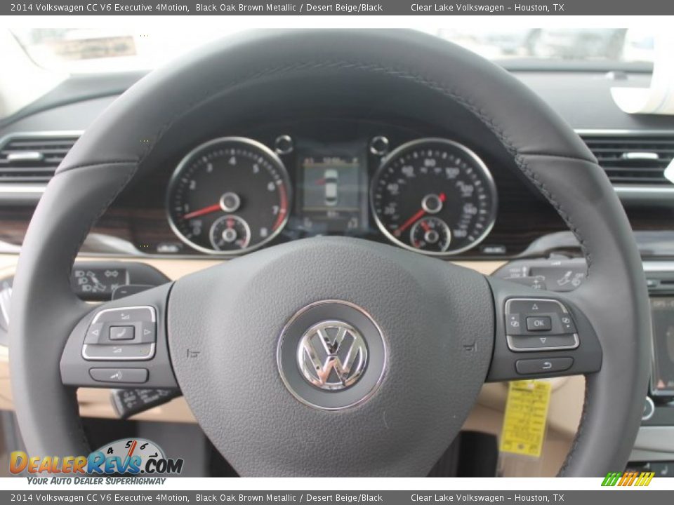 2014 Volkswagen CC V6 Executive 4Motion Black Oak Brown Metallic / Desert Beige/Black Photo #21
