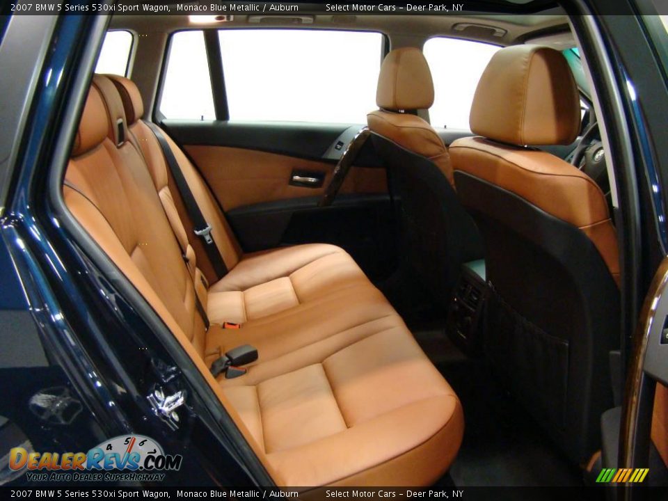 2007 BMW 5 Series 530xi Sport Wagon Monaco Blue Metallic / Auburn Photo #13