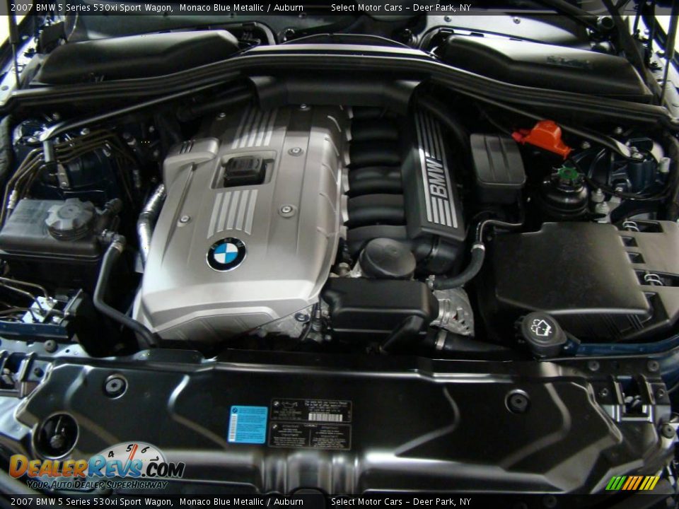 2007 BMW 5 Series 530xi Sport Wagon Monaco Blue Metallic / Auburn Photo #14