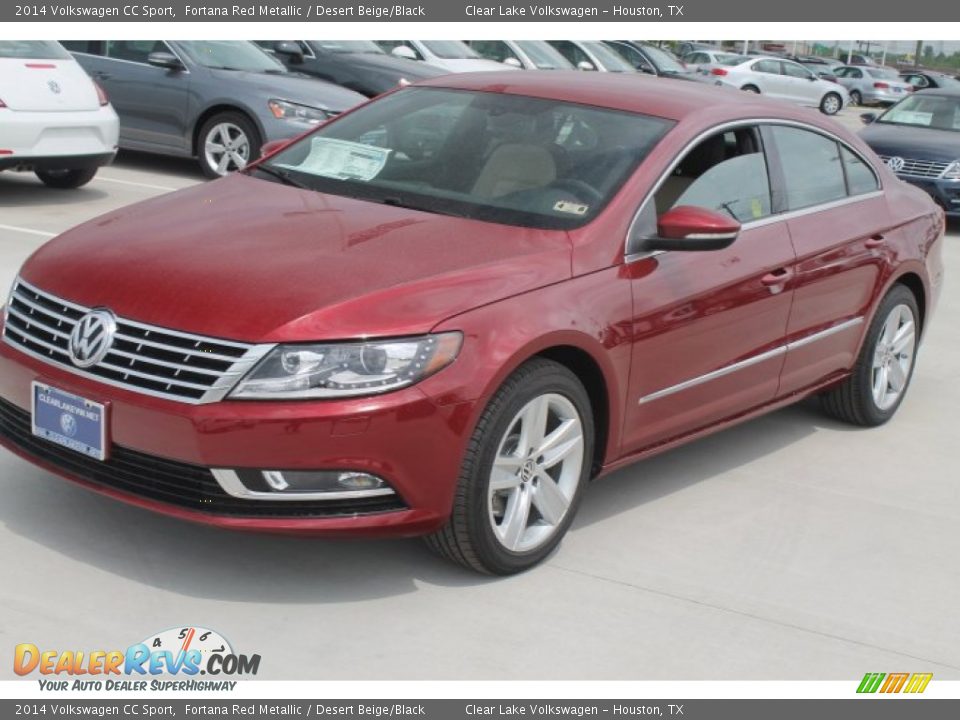 2014 Volkswagen CC Sport Fortana Red Metallic / Desert Beige/Black Photo #3