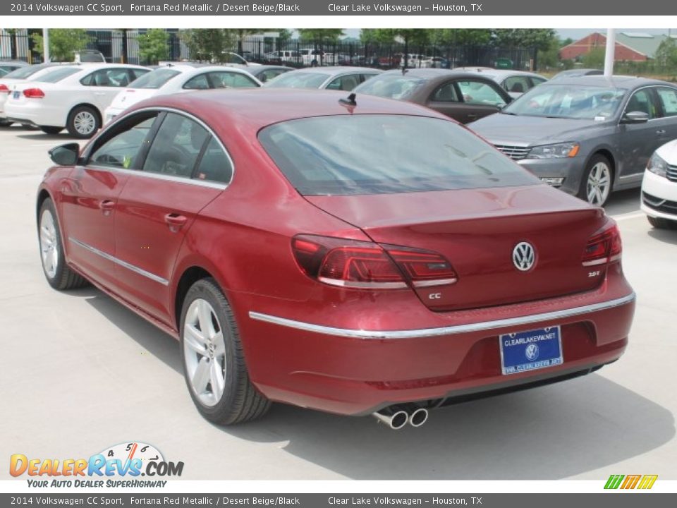 2014 Volkswagen CC Sport Fortana Red Metallic / Desert Beige/Black Photo #6