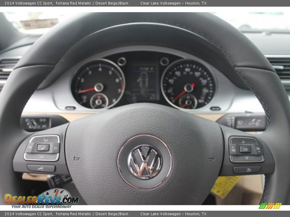2014 Volkswagen CC Sport Fortana Red Metallic / Desert Beige/Black Photo #20