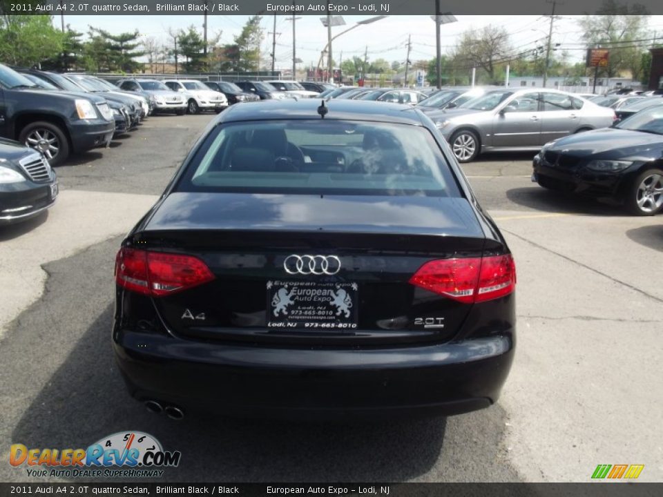 2011 Audi A4 2.0T quattro Sedan Brilliant Black / Black Photo #5