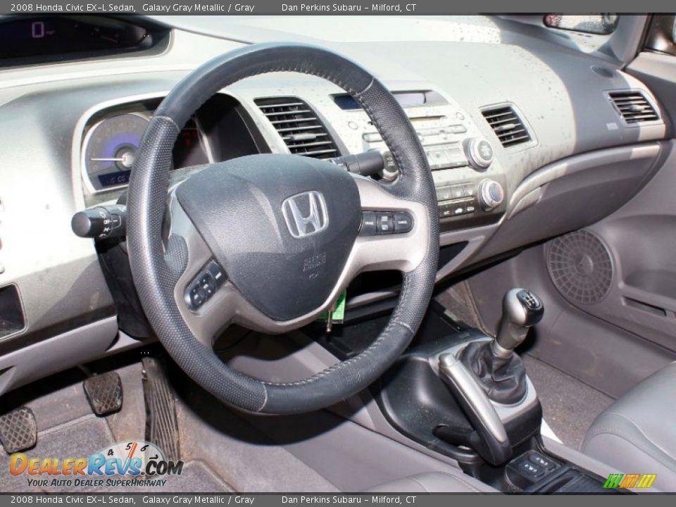 2008 Honda Civic EX-L Sedan Galaxy Gray Metallic / Gray Photo #5