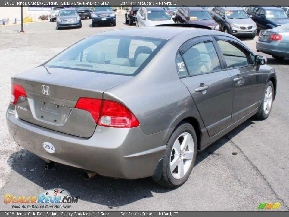 2008 Honda Civic EX-L Sedan Galaxy Gray Metallic / Gray Photo #6