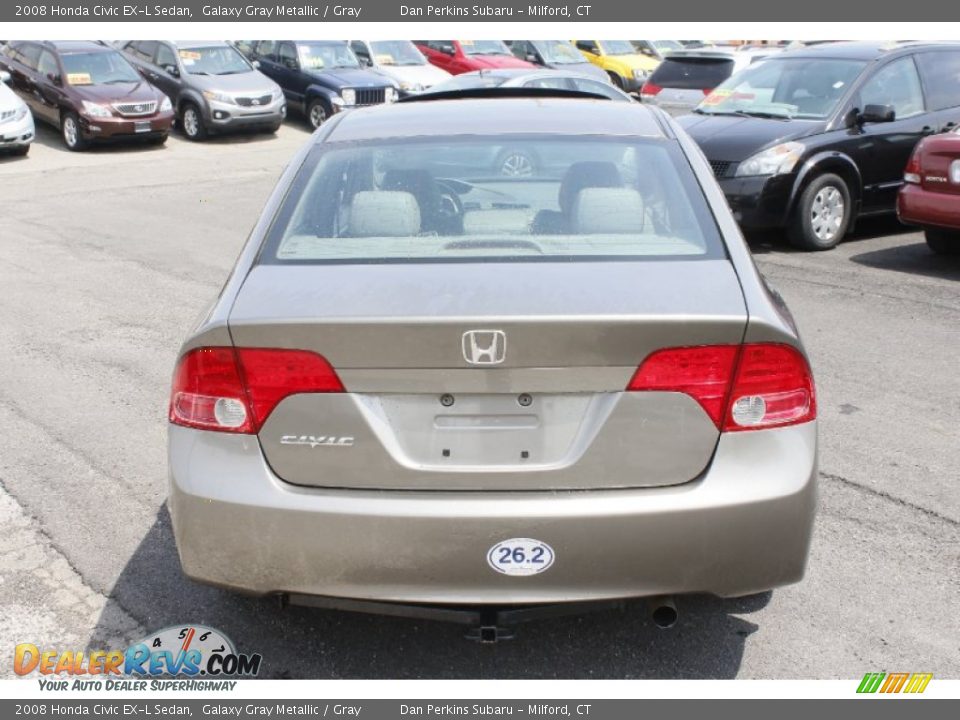 2008 Honda Civic EX-L Sedan Galaxy Gray Metallic / Gray Photo #7