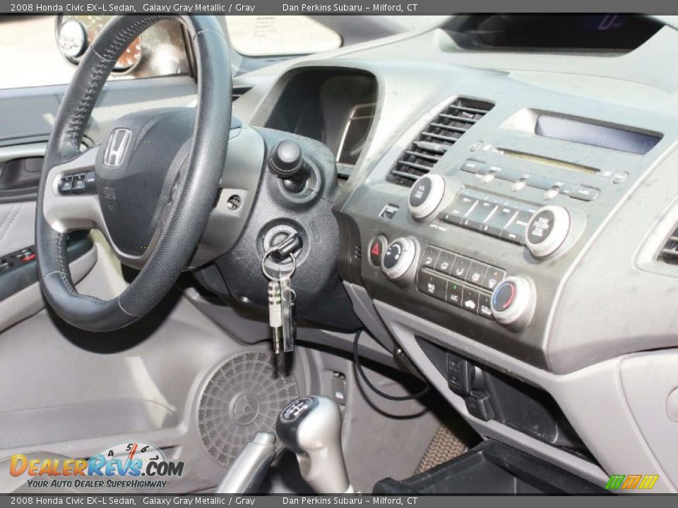 2008 Honda Civic EX-L Sedan Galaxy Gray Metallic / Gray Photo #9