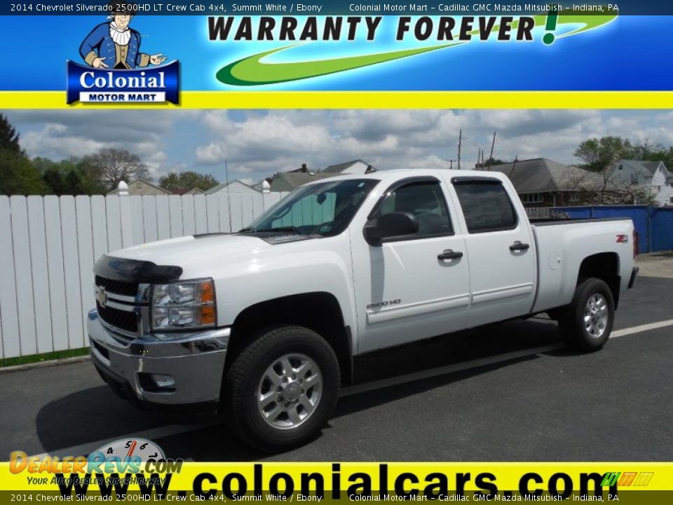2014 Chevrolet Silverado 2500HD LT Crew Cab 4x4 Summit White / Ebony Photo #1
