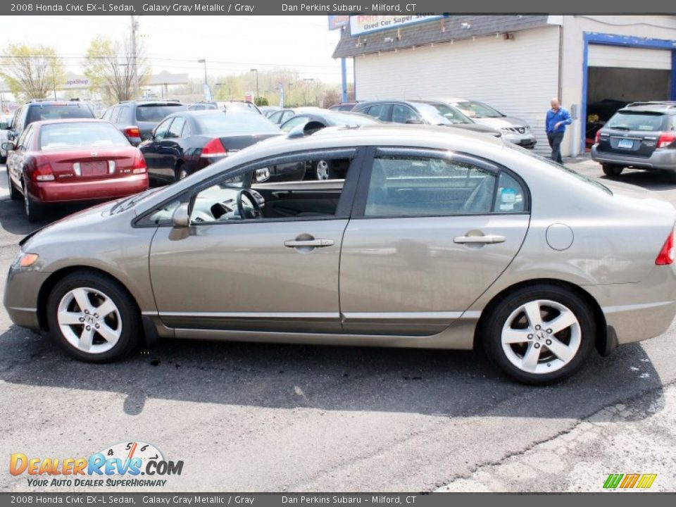 2008 Honda Civic EX-L Sedan Galaxy Gray Metallic / Gray Photo #10