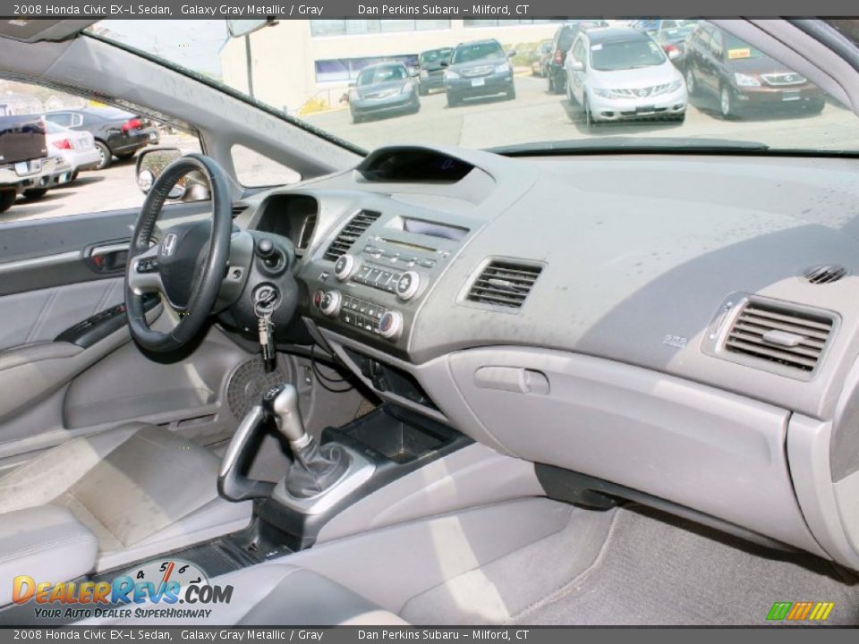 2008 Honda Civic EX-L Sedan Galaxy Gray Metallic / Gray Photo #14