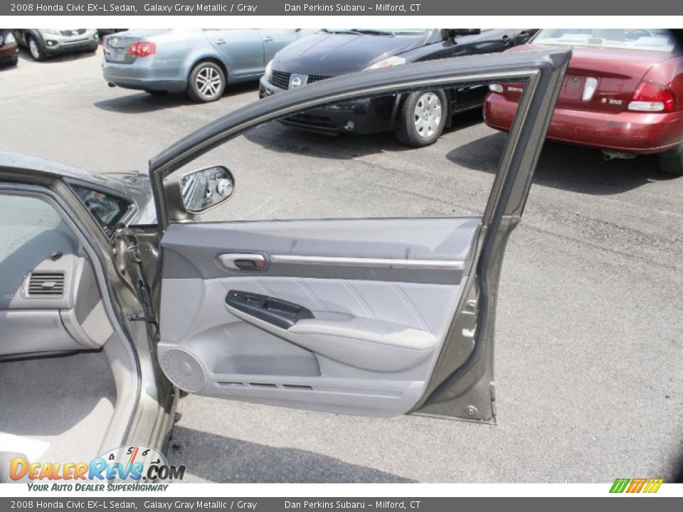 2008 Honda Civic EX-L Sedan Galaxy Gray Metallic / Gray Photo #19