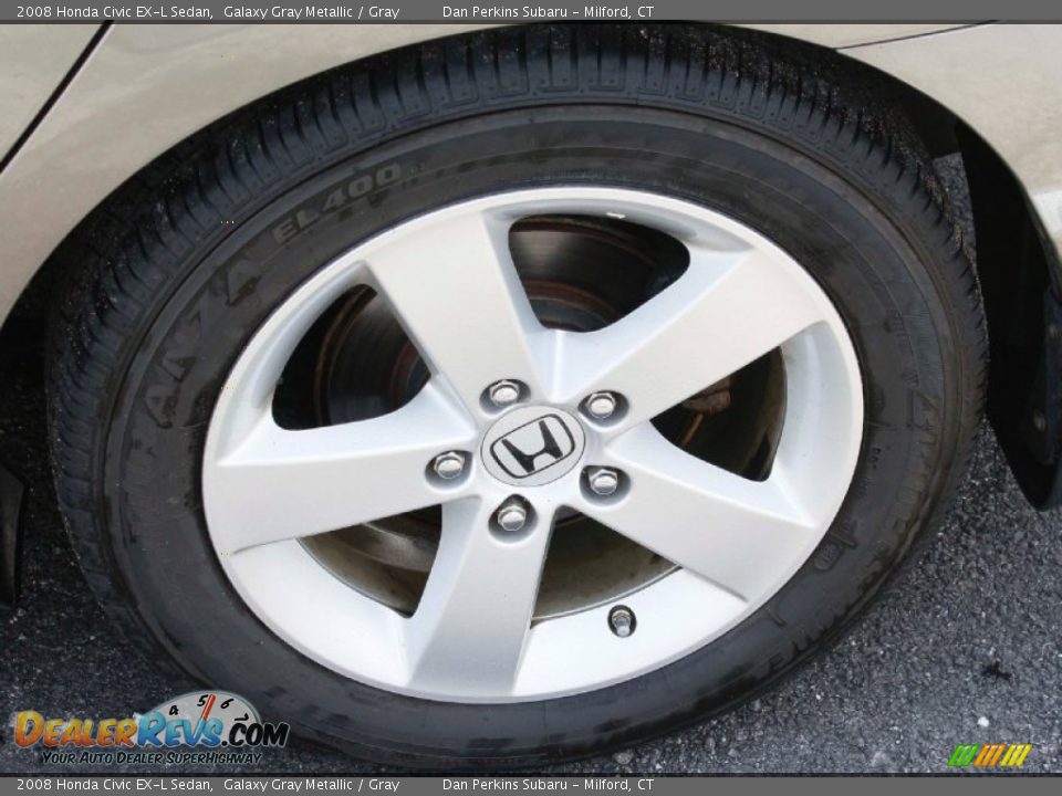 2008 Honda Civic EX-L Sedan Galaxy Gray Metallic / Gray Photo #21